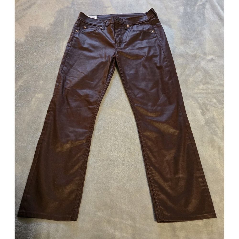 Gap Vintage Slim Mid Rise 4 Petite Coated Red Jeans Edgy Sleek Retro Sleek Punk